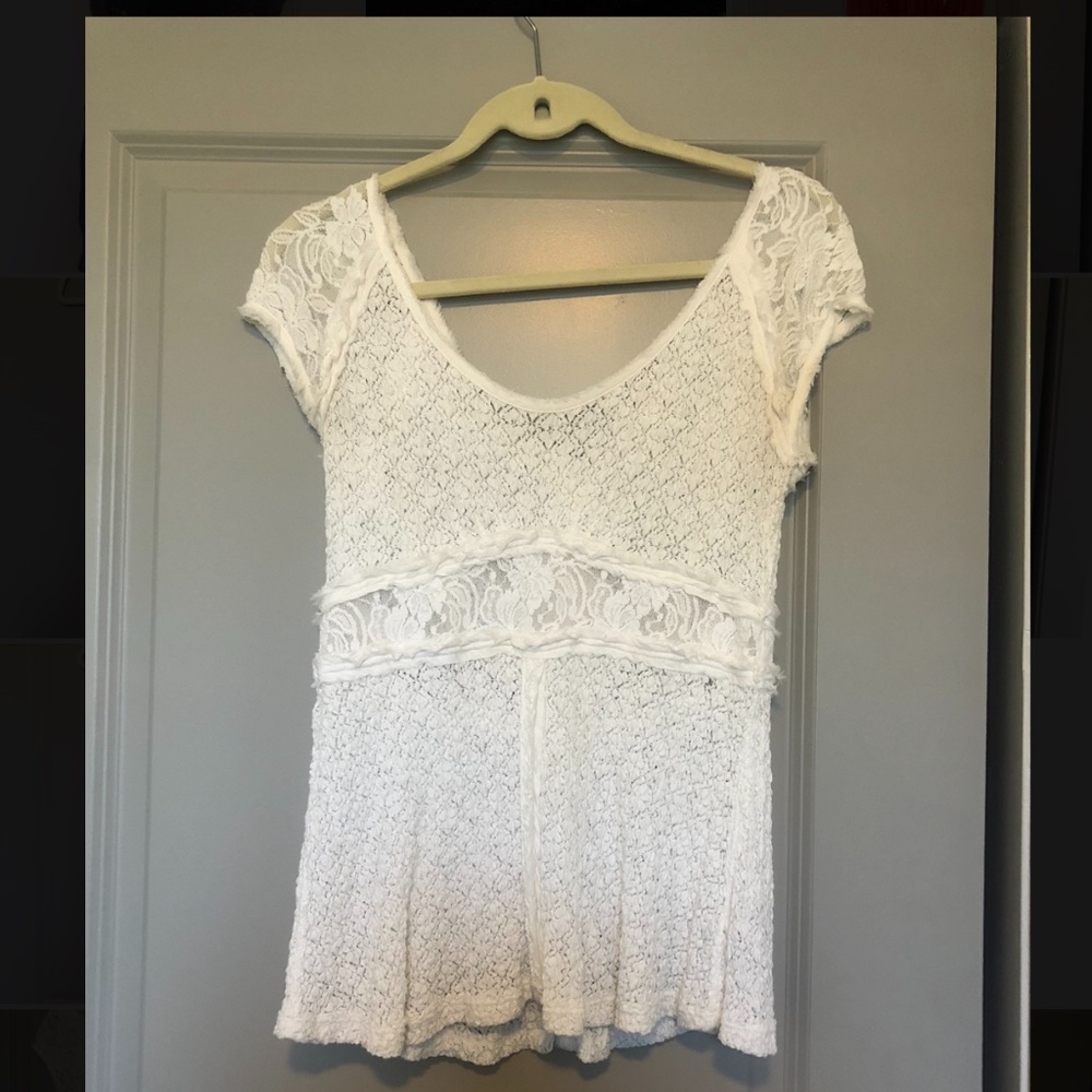 White Free People Top
